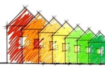 17899440 - hand drawn sketch of the diagram of house energy efficiency rating